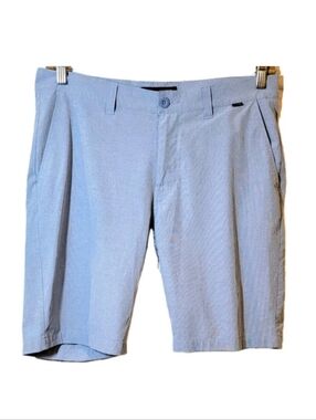 Travis Mathew Men's Golf Shorts Heathered Blue Size 34 Classic Casual Polyester